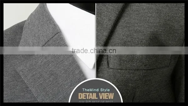 2016 Latest European Style Velvet Trendy Business Long Blazer Suit for Man photo-6