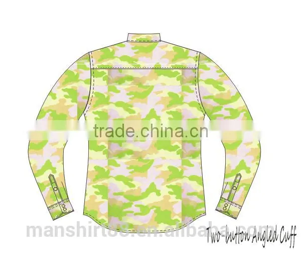 Designer Custom Half Placket Camo Shirt photo-2