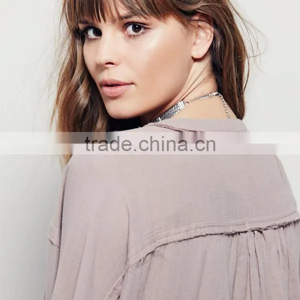 Rayon Fabric Latest Burqa Designs Pictures Lace up Top photo-4