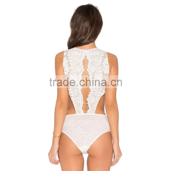 Women Lace Up Sexy Latex Nylon Catsuits photo-4