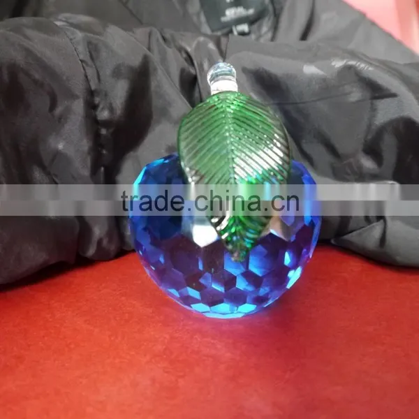 Beauty Blue Crystal Apple ,crystal Gift ,crystal Christmas Gift photo-2
