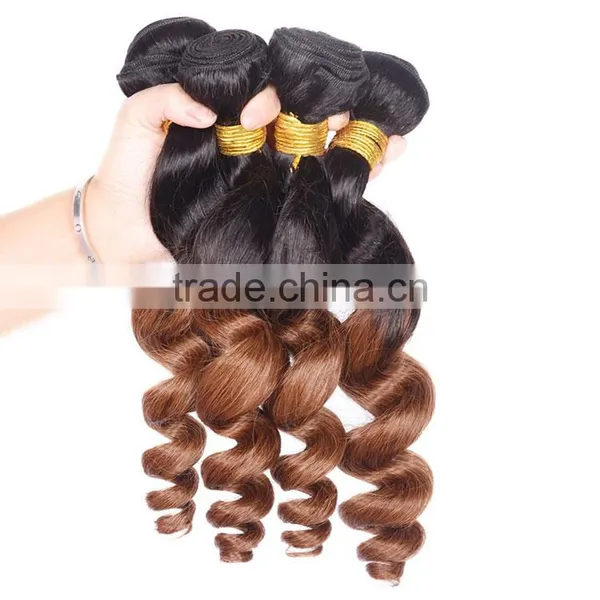 Malaysian Virgin Hair Ombre Loose Wave Human Hair Extensions Malaysian Loose Wave 7A Unprocessed Virgin Hair photo-3