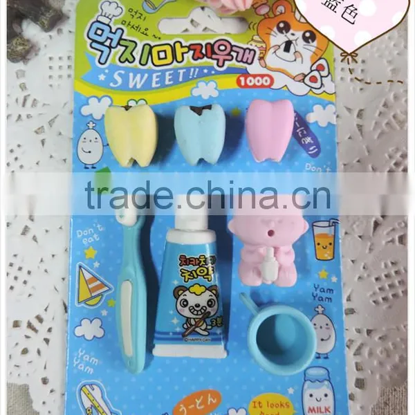 Cute 3D Tooth Baby Wash Shape Erasers Set photo-4