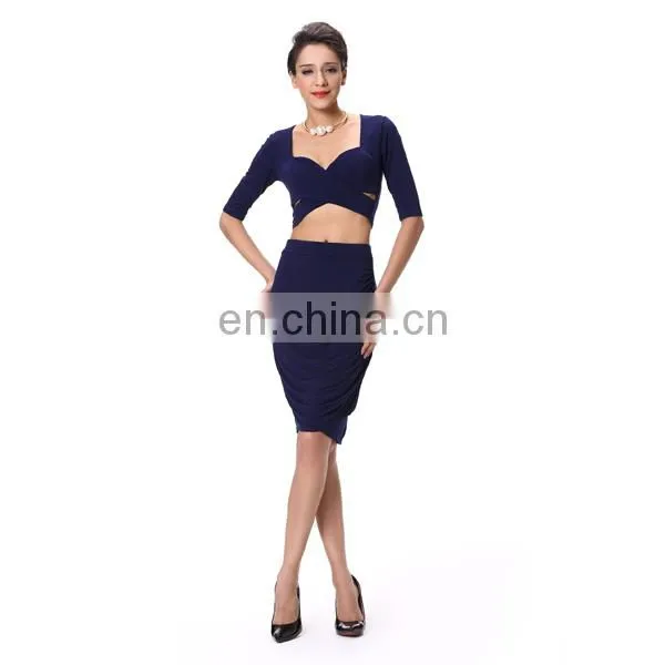 2018 Fashion Wholesale Hot Design Two Pieces Ladies Clothes photo-2