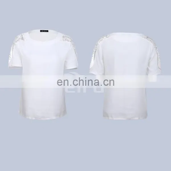 Adults Age OEM Crew Collar White Blank Woman Clothes Plain Dyed Women T Shirts photo-6