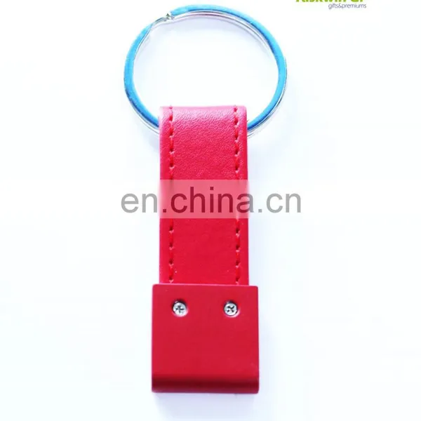 Classic black red top quality for women promotional leather keychain