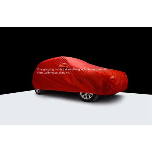 Red Color 190T Polyester SUV Waterproof Car Covers photo-2