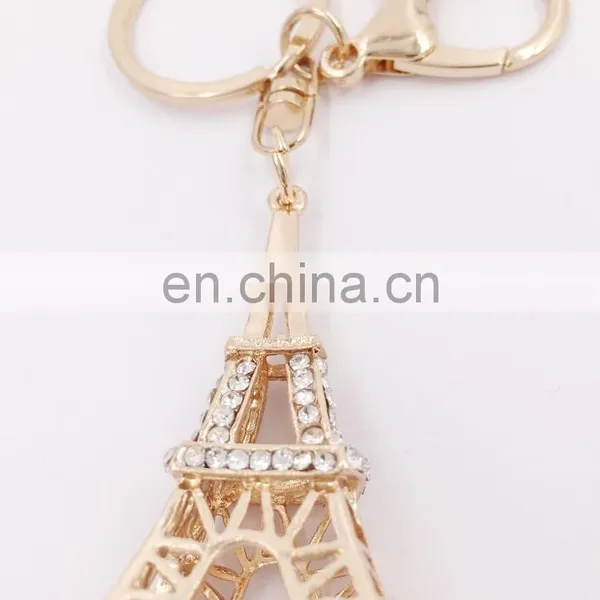 Metal Crystal Iron Tower Keychain Handbag Decoration Fashionable Delicate Gift photo-6