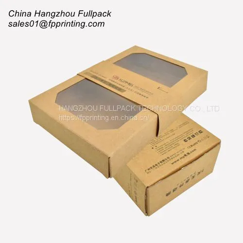 Craft Paper Packaging Box With Clear PET Window photo-2