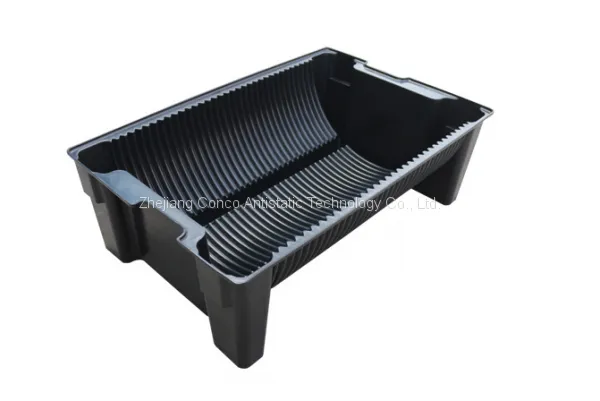 600*400 Esd Conductive Plastic Storage Bins Antistatic Boxes Containers Manufacturer photo-3