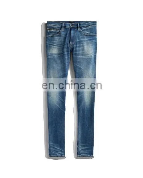 Diznew Wholesale Zipper Fly 98% Cotton Fabric Jeans Trousers Plain Mens Selvedge Denim Jeans photo-2