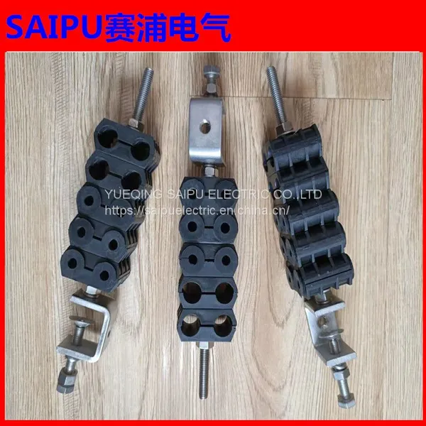 feeder clamp with D type clamp for fibre optic cable