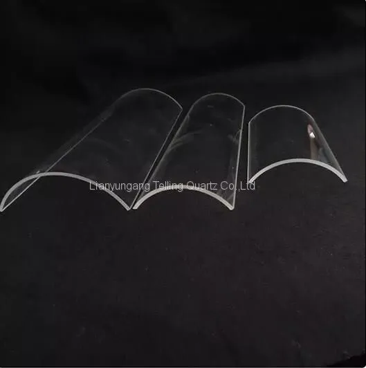 Transparent Semi-Cylindrical Quartz Glass Tube Half Round Quartz Glass Tube photo-3
