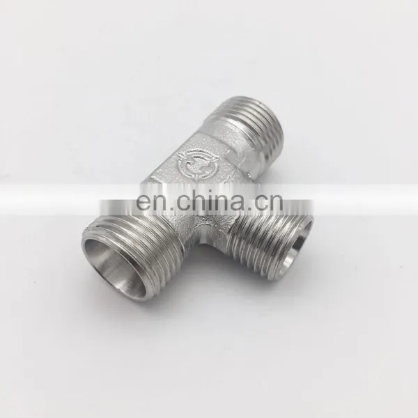 Male Hydraulic Hose Connection Reducing Tee y Pipe Fitting Connection Pipe photo-2