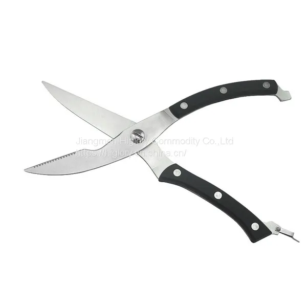 Hot Sale Heavy Duty Stainless Steel Kitchen Shears Poultry Scissors With Spring Loaded Handle photo-2