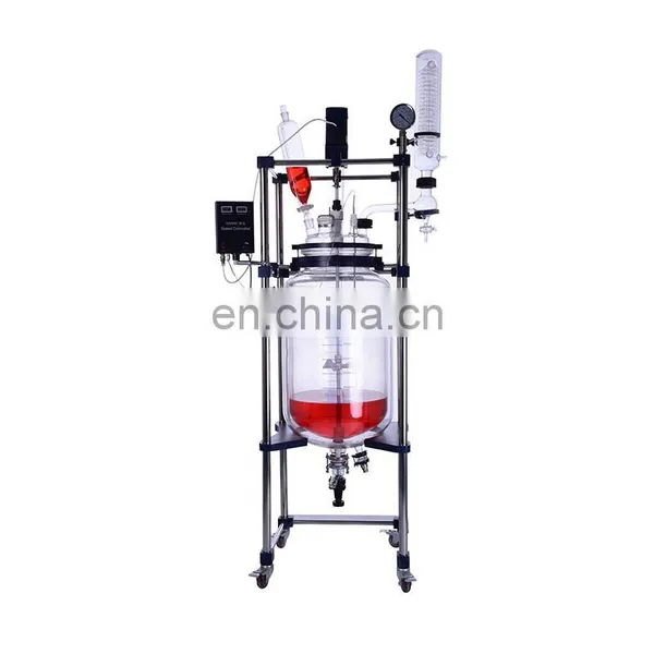 Easy Operate Double Layer Jacketed Glass Reactor for Chemical Laboratory Use photo-3