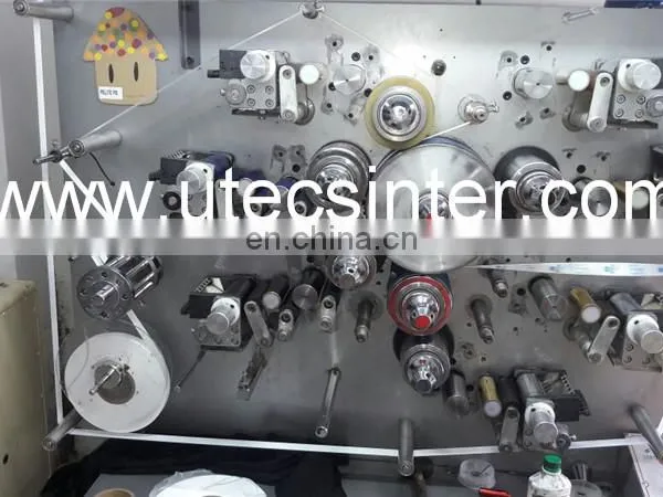UGS1004 4 Color Automatic Rotary Fabric Trademark Ribbon Printing Machine, Textile Cotton Webbing Letter Press Offset Printer photo-5