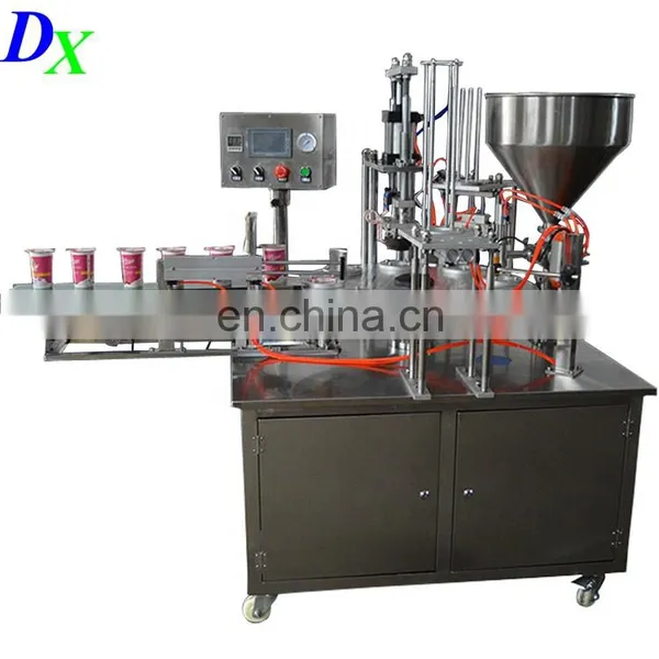 Automatic Mul-tifunction Oil Milk Yogurt Jam Jelly Servo Rotary k Cup Filling Sealing Machine photo-5
