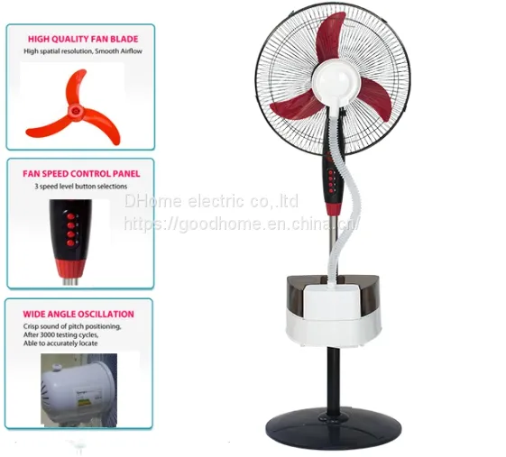 Water Mist Fan New Model 16inch Water Spray Stand Fan(Wechat:13510231336 Whatsapp 008613510231336)