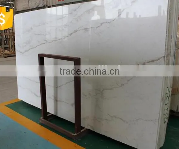 Top Grade Natural Polished Volakas White Marble Tiles photo-6