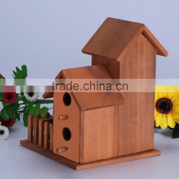 New Unfinished Handmade Christmas Wooden Bird Houses Wholesale photo-4