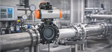 PVC-U Lug Butterfly Valve Pneumatic Actuated Valve for Industrial Pipeline System photo-3