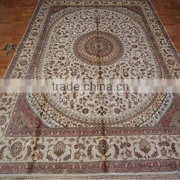 8x10 ft Hot Sale Room Decor Medallion Round Silk Carpets photo-2