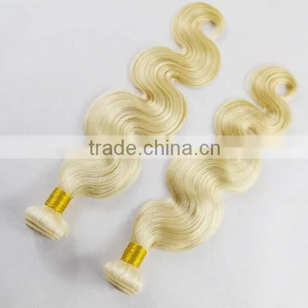 100% Human Hair 613 Color Blonde Human Hair Weave photo-5