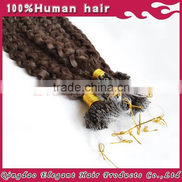 2015 Hot Sales Kinky Curly Micro Loop Hair Extension ,brazilian Human Hair Wholesale photo-4