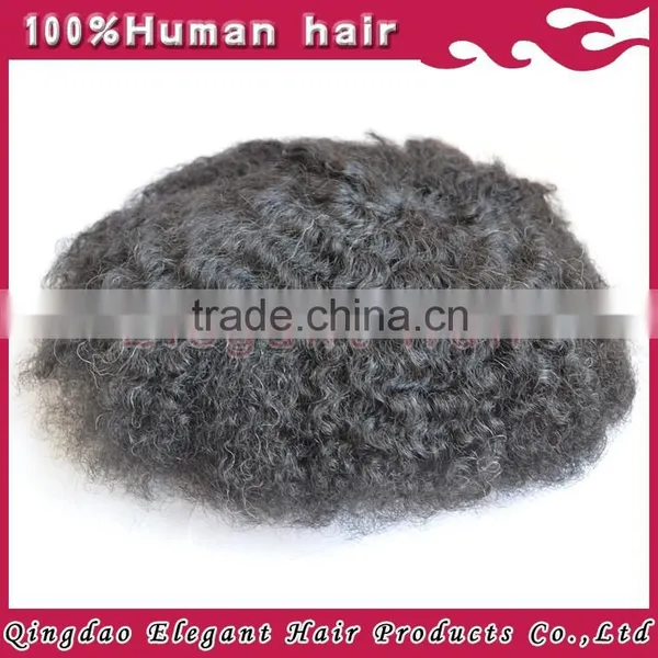 2015 Qingdao New Products Remy Indian Human Hair Toupees for Black Men photo-2