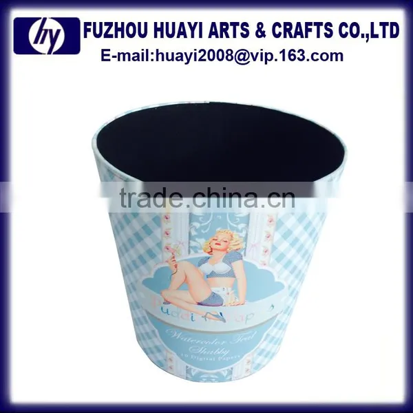 Hotel Room Waste Bin Leather Recycling Waste Paper Bin Recycling photo-5