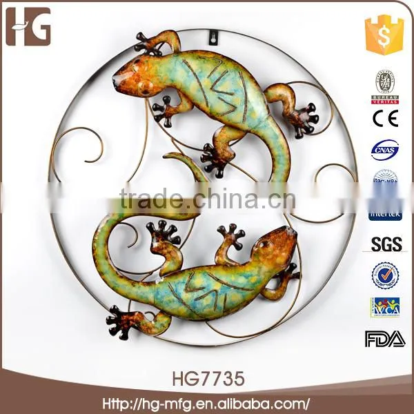 Promotional Elegant Candle Holder Metal Gecko Wall Decor photo-2