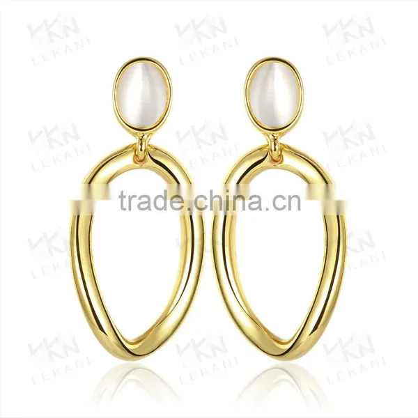 Wholesale Favtory 18K Gold Silver Plated Hoop Ring Earring Women Fashoin Earring photo-2