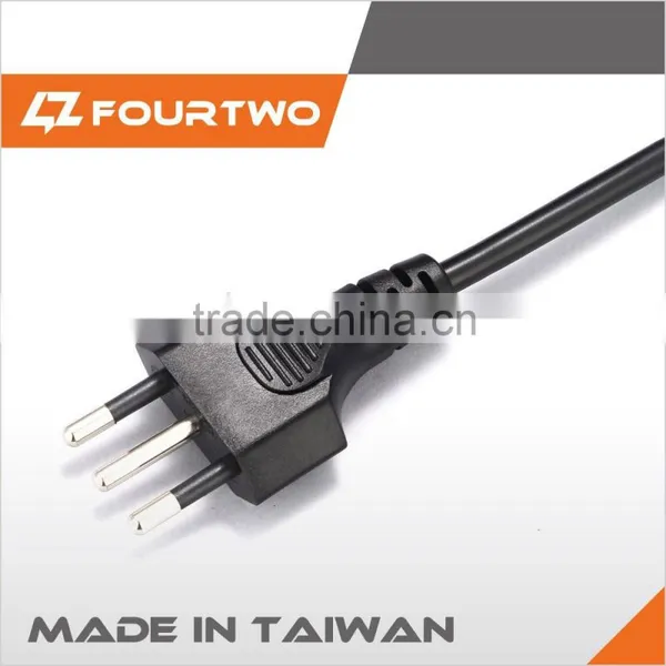 Made in Taiwan Hot Sale Italy Market IEC60227 220v Power Cord Italian ac Power Cord