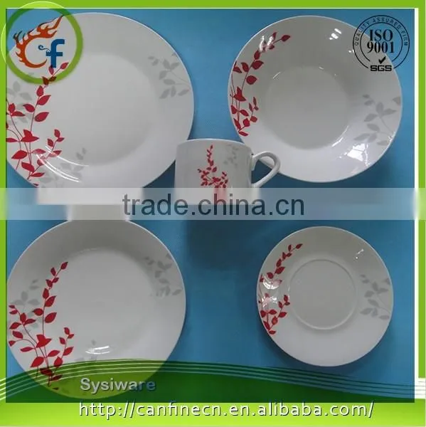 16pc Round Stoneware 2 Tone Dinnerware Set Dessert Plate, Chinaware, Dish photo-6