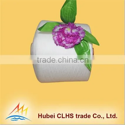 Wuhan Ring Spun Technics 100% Raw White Polyester Yarn With Yizheng Fiber photo-3