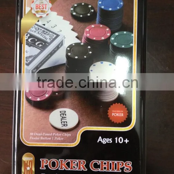 Poker Chips in Inside White Tin Box/ NO Window photo-6