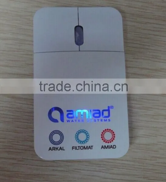 Rechargeable 2.4G Wireless Flat Slim Mouse With Led LOGO for Promotional Gift photo-5