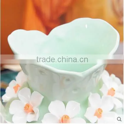 Hand Painted Rose Flower Wedding Vases Wholesale for Home Deco photo-3