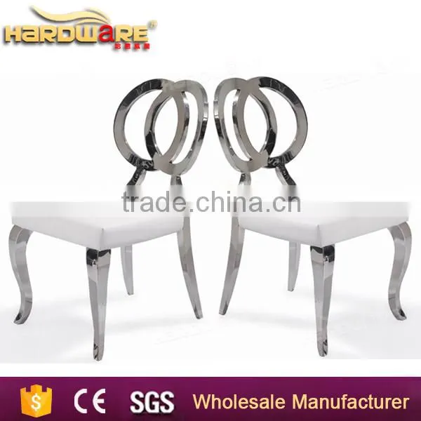 Stainless Steel Cross Back Banquet Chair , Hotel Wing Back Dining Chair Supplier's Choice photo-2