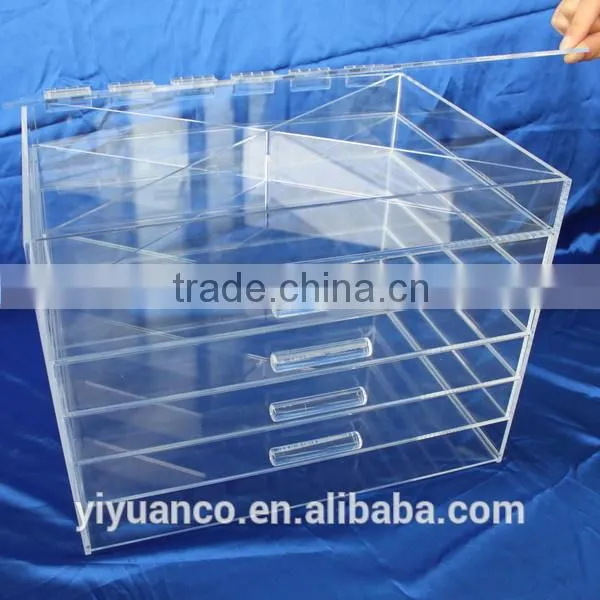 China New Products Lucite Makeup Display, Acrylic Lucite Makeup Box, Lucite Makeup Storage Boxes photo-3