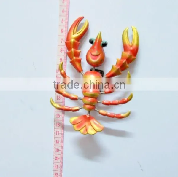 4 Inch Animal Plastic Cartoon Lobster Romania 3D Beach Fridge Magnet photo-2
