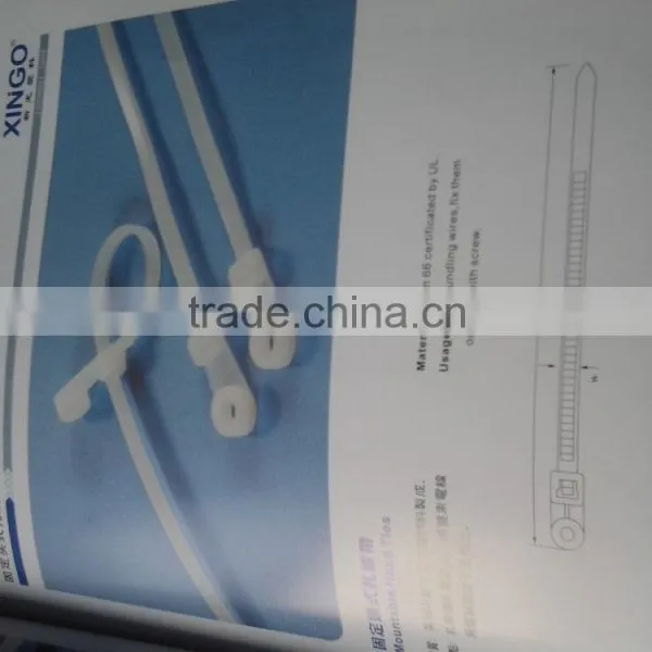 Hot Sale 4*200 PA66 Mountable Head Cable Ties (UL Certificate) photo-2