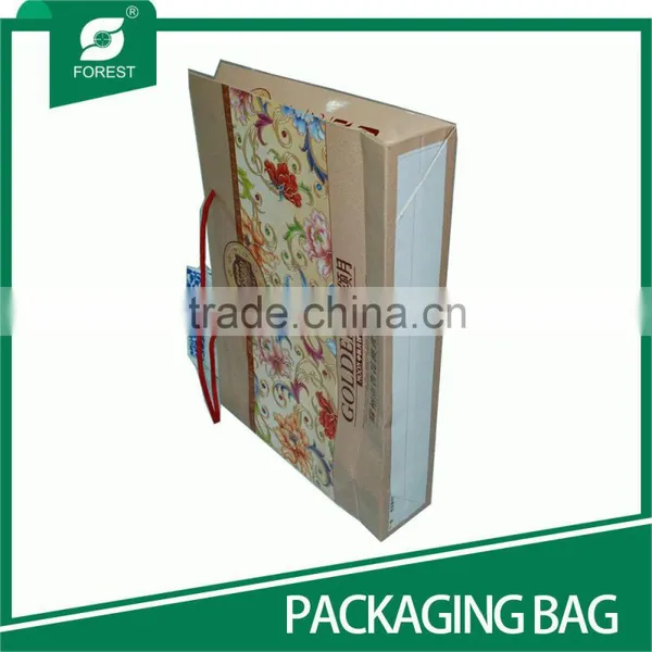 BEAUTIFUL COLOR PAPER MATERIAL PACKAGING BAG FOR FOOD WITH HANDLE photo-4