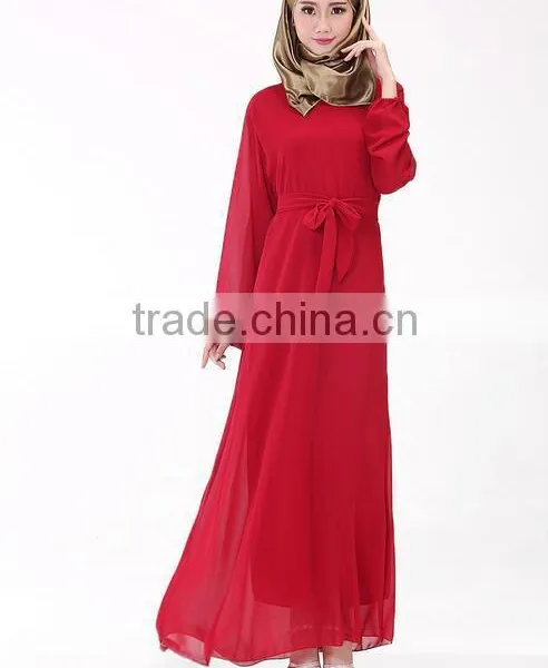 2015 Belt Chiffon Kaftan for Muslim Woman photo-6