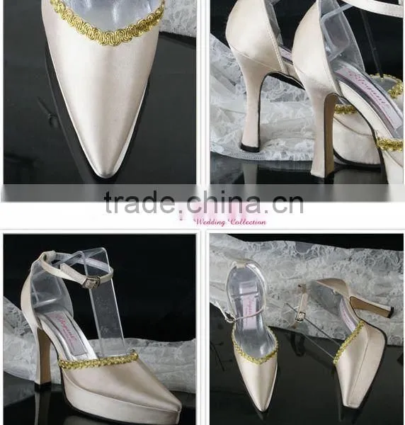Gold 2011 Hot Sale Wedding Shose WS-030 Modern Style Popular Designer