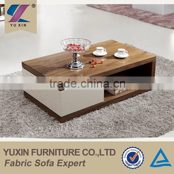 Living Room Furniture Tea Table Design,modern Wood and Glass Coffee Table With Storage photo-2
