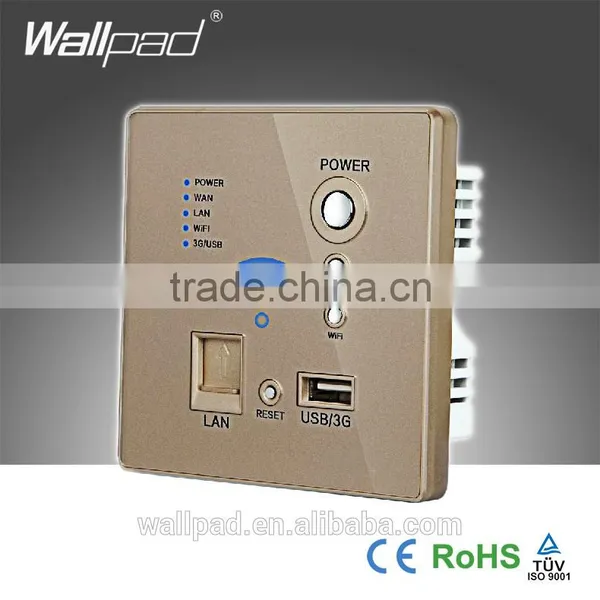 Factory Wallpad Black Wall Embedded USB 3G WiFi Smart Socket AP Router Repeater Phone WPS USB Wireless Wall Charger Socket photo-4