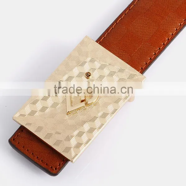 Cowhide Genuine Leather Belts Alloy Buckle Belt for Men photo-3
