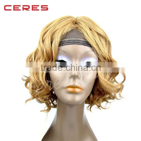 Ombre Lace Front Wig Cheap Fashion Female Beauty Two-tone Human Hiar Wigs African American Short Curly Wig For Black Women photo-2